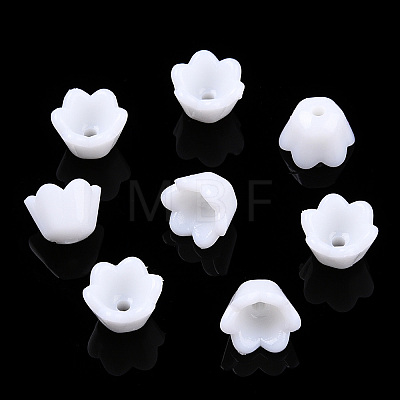 Opaque Acrylic Flower Bead Caps SACR-Q099-M45A-1