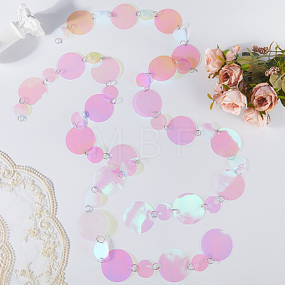 20Pcs PVC Sequin Round Beaded Curtain AJEW-CN0006-55A-1