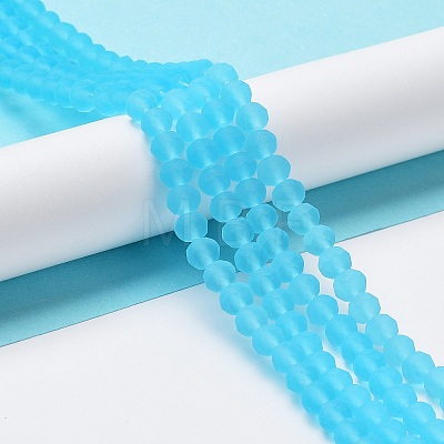 Transparent Glass Beads Strands X-EGLA-A044-T8mm-MD08-1