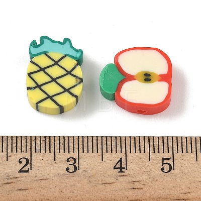 Fruit & Vegetable Theme Handmade Polymer Clay Beads CLAY-F006-02-1