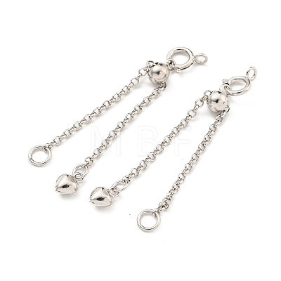 Rhodium Plated 925 Sterling Silver Chain Extender STER-C005-05P-1