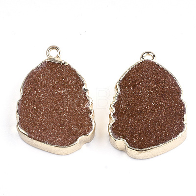 Electroplate Synthetic Goldstone Pendants G-S344-19A-1