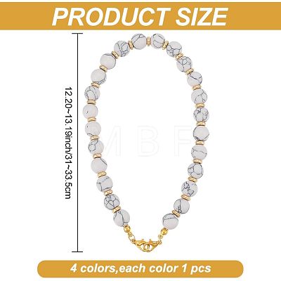 Round Gemstone & Flat Round CCB Plastic Beaded Phone Wristlet Strap Chains AJEW-AB00100-1