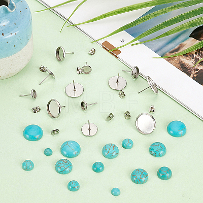  DIY Stone Earring Making Kits DIY-PH0006-10-1