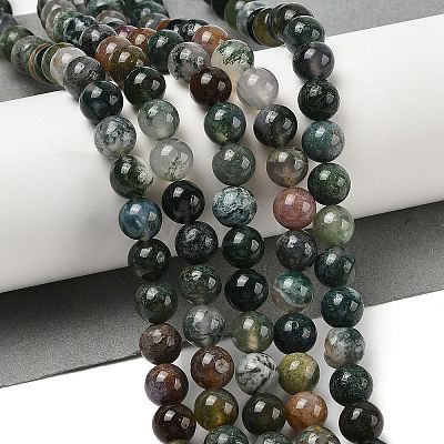 Natural Indian Agate Beads Strands G-A248-A01-02-1