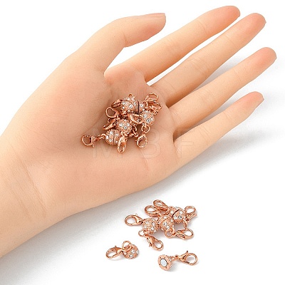 1Pc Alloy Crystal Rhinestone Magnetic Clasps ALRI-YW0001-11RG-1