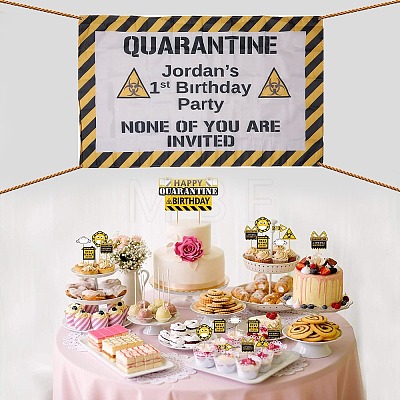 Polyester Quarantine Birthday Decorations Banner AJEW-GF0001-65-1