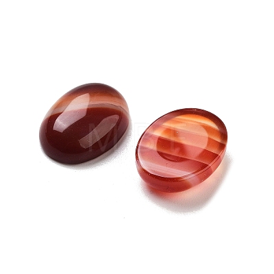 Dyed & Heated Natural Banded Agate Cabochons G-G145-01B-15-1