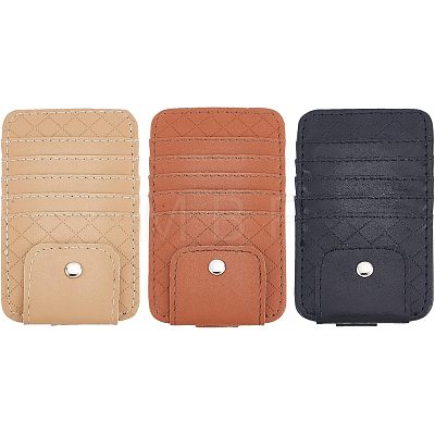 SUPERFINDINGS 3Pcs 3 Colors Imitation Leather Car Sun Visor Organizers AJEW-FH0002-74-1