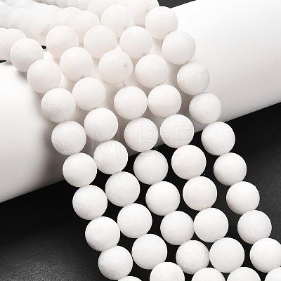Natural White Jade Beads Strands G-D695-10mm-1