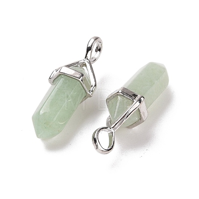 Natural Green Aventurine Pointed Pendants G-K329-37P-1