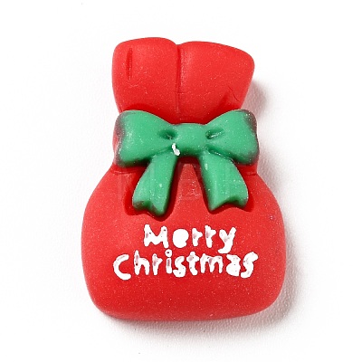 Opaque Christmas Resin Cabochons RESI-G039-07-1