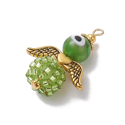 Glass Seed Beads Alloy Pendants PALLOY-MZ00282-02-1