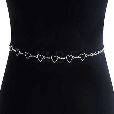 Alloy Heart Link Chain Body Chains WGDAFCB-02-1