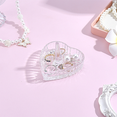 Heart-Shaped Glass Ring Holder AJEW-WH0643-265A-1