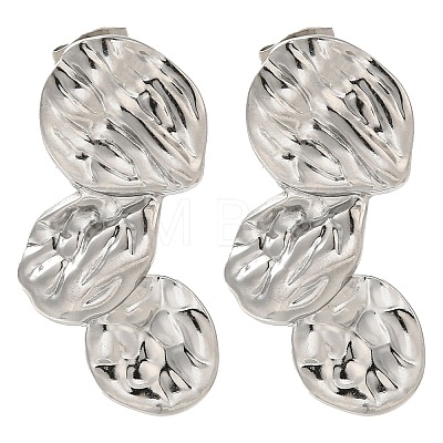 304 Stainless Steel Nuggets Stud Earrings EJEW-I312-03P-1