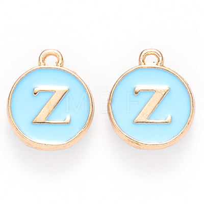 Golden Plated Alloy Enamel Charms X-ENAM-S118-04Z-1