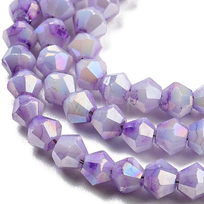 Opaque Baking Painted Glass Beads Strands DGLA-F002-01F-1