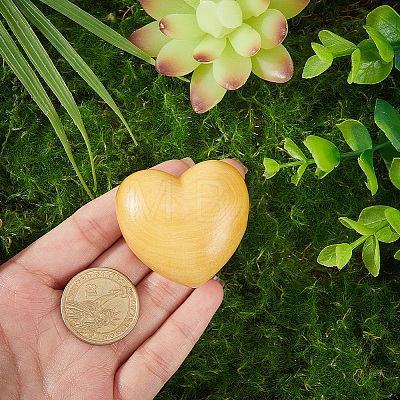 Sandalwood Wooden Heart Display Decorations AJEW-WH20054-222A-1