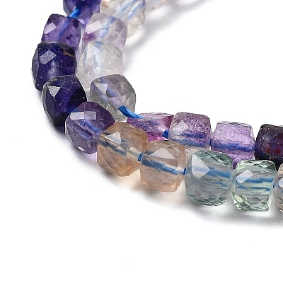 Gradient Color Natural Colorful Fluorite Beads Strands G-NH0001-H01-01-1