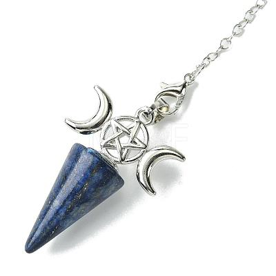 Natural Dyed Lapis Lazuli Cone Dowsing Pendulum Big Pendants G-C114-01P-18-1