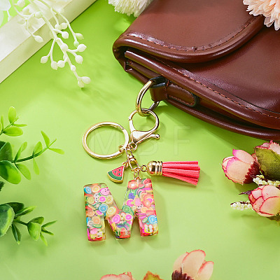 Fruit Series Letter Resin Keychains KEYC-TAC0033-02M-1