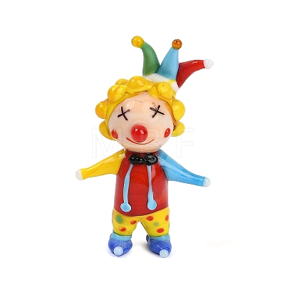 Handmade Lampwork Clown Display Decorations LAMP-Q005-12B-1