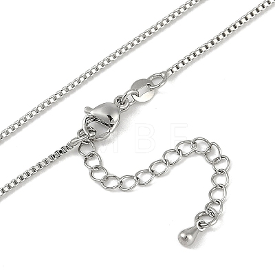 Brass Box Chain Necklace for Women NJEW-B118-01P-1