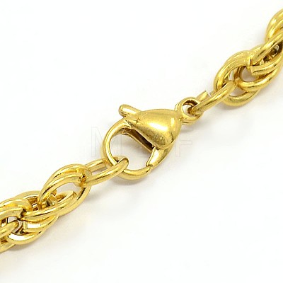 Fashionable 304 Stainless Steel Rope Chain Bracelet Making STAS-A028-B054G-1