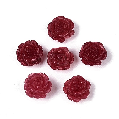 Dyed Natural White Jade Carved Beads G-Q601-41B-02-1