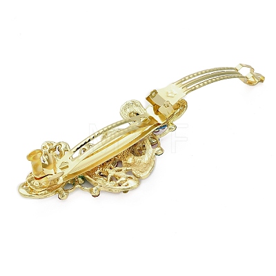 Alloy Rhinestone Enamel Hair Barrettes OHAR-B006-01G-01-1