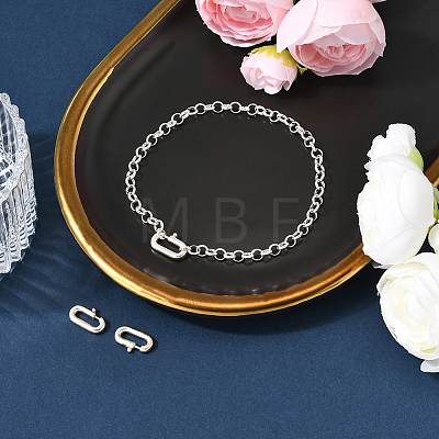 3Pcs 925 Sterling Silver Spring Gate Rings STER-BBC0008-64A-S-1