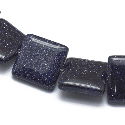 Synthetic Blue Goldstone Beads Strands G-G793-16A-02-1