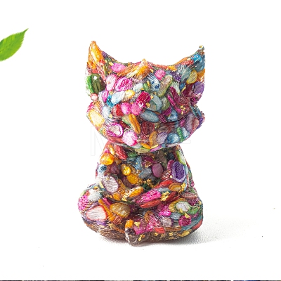 Resin Carved Meditation Fox Statue Home Decoration PW-WG3BA60-02-1