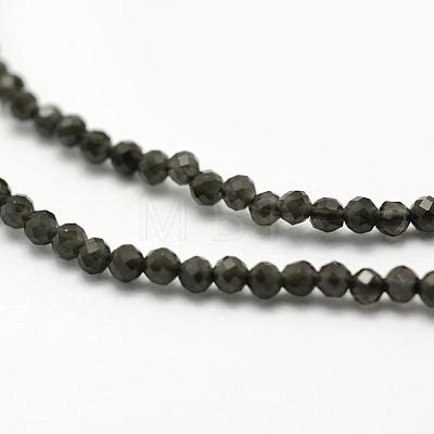 Natural Obsidian Beads Strands G-F507-02-1