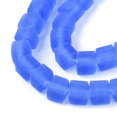 Transparent Frosted Glass Beads Strands GLAA-N072-01A-A13-1