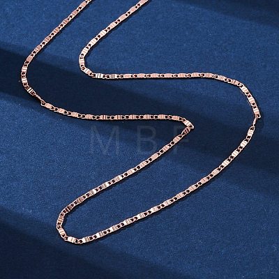 Brass Oval Link Chain Necklaces for Women NJEW-D302-10RG-1