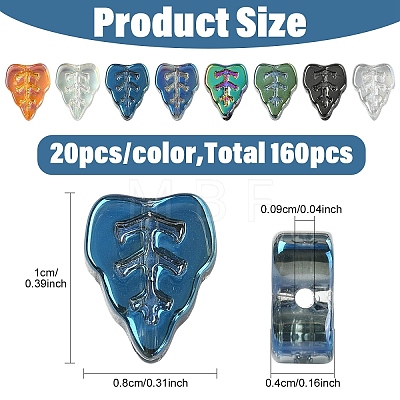 160Pcs 8 Colors Electroplate Glass Beads EGLA-YW0005-67-1