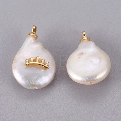 Natural Cultured Freshwater Pearl Pendants PEAR-F008-48G-1