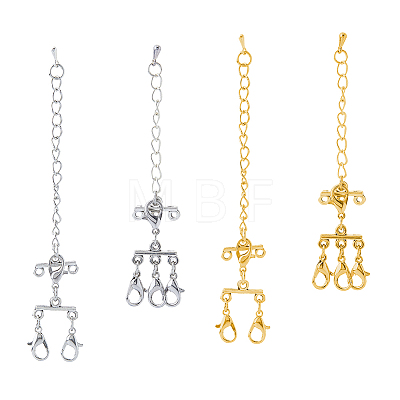4 Pcs Alloy Chain Extender with Lobster Claw Clasps FIND-WH0126-552-1