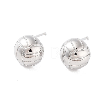 Brass Stud Earrings EJEW-F332-02P-1