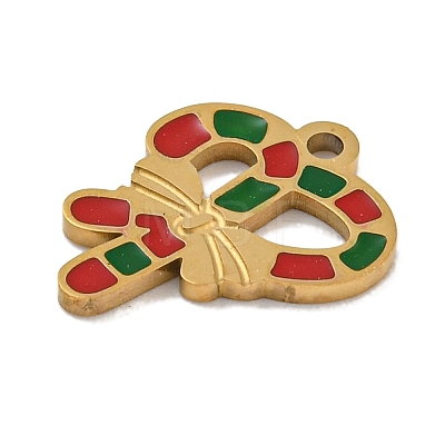 Christmas Theme 304 Stainless Steel Enamel Charms STAS-Z093-02K-1