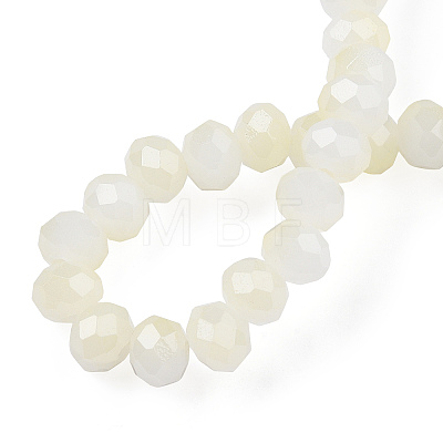 Two-Tone Imitation Jade Glass Beads Strands GLAA-T033-01B-01-1