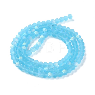 Transparent Glass Beads Strands X-EGLA-A044-T8mm-MB08-1