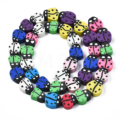 Handmade Polymer Clay Bead Strands CLAY-N011-43B-1