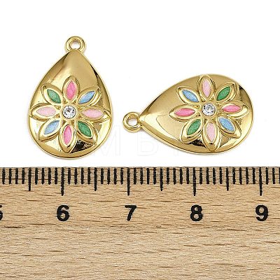 304 Stainless Steel Enamel Pendants STAS-L290-04G-1