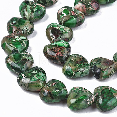 Natural Imperial Jasper Beads Strands X-G-S366-065C-1
