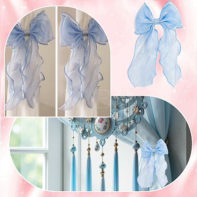 4Pcs Gauze Bowknot Curtain Tiebacks AJEW-HY0003-53B-1