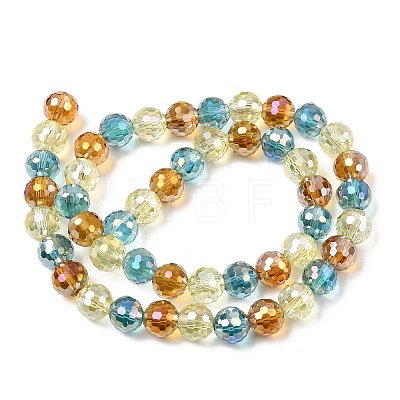 Electroplate Glass Beads Strands EGLA-D300-06-8mm-24-1