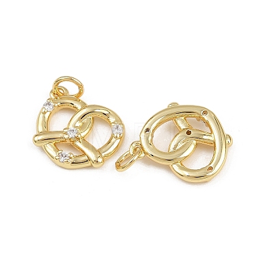 Brass Micro Pave Cubic Zirconia Pendants KK-A269-54G-1
